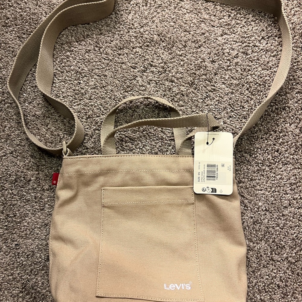 Levi's Beige Canvas Tote with Black Interior